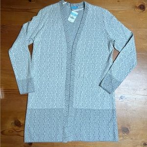 NWT J. McLaughlin Small gray jacquard Marguerite cardigan